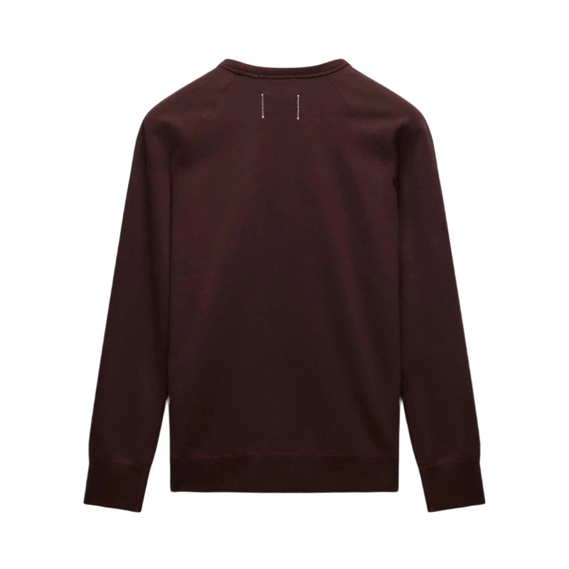 Reigning Champ Midweight Terry Slim Crewneck Oxblood outlook