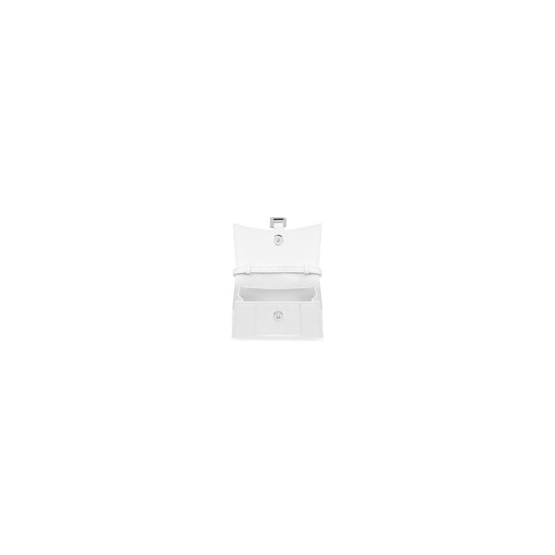 Women's Hourglass Mini Handbag in White - 4