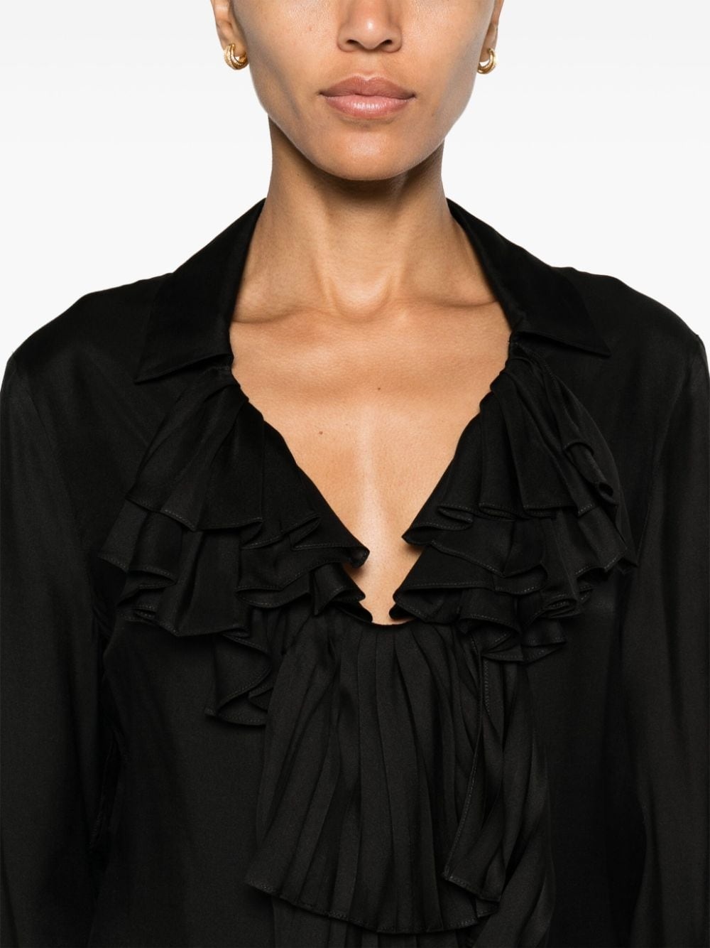 plissÃ© ruffle-collar blouse - 5