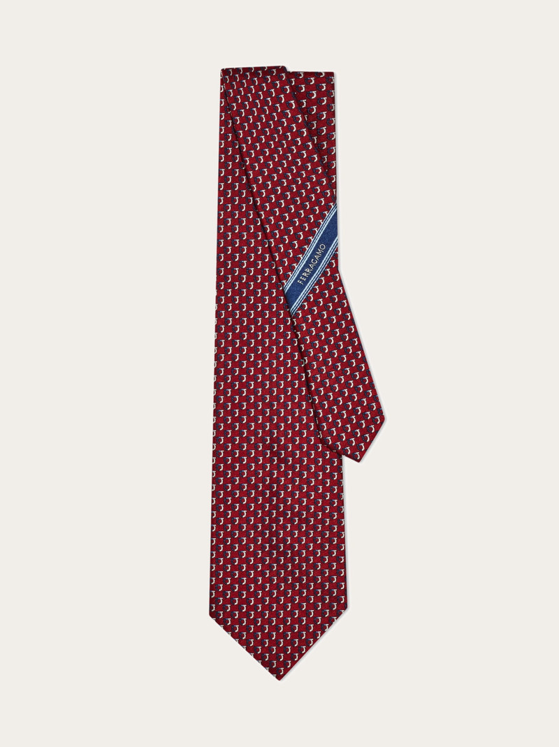 Bicolor Gancini jacquard tie 3