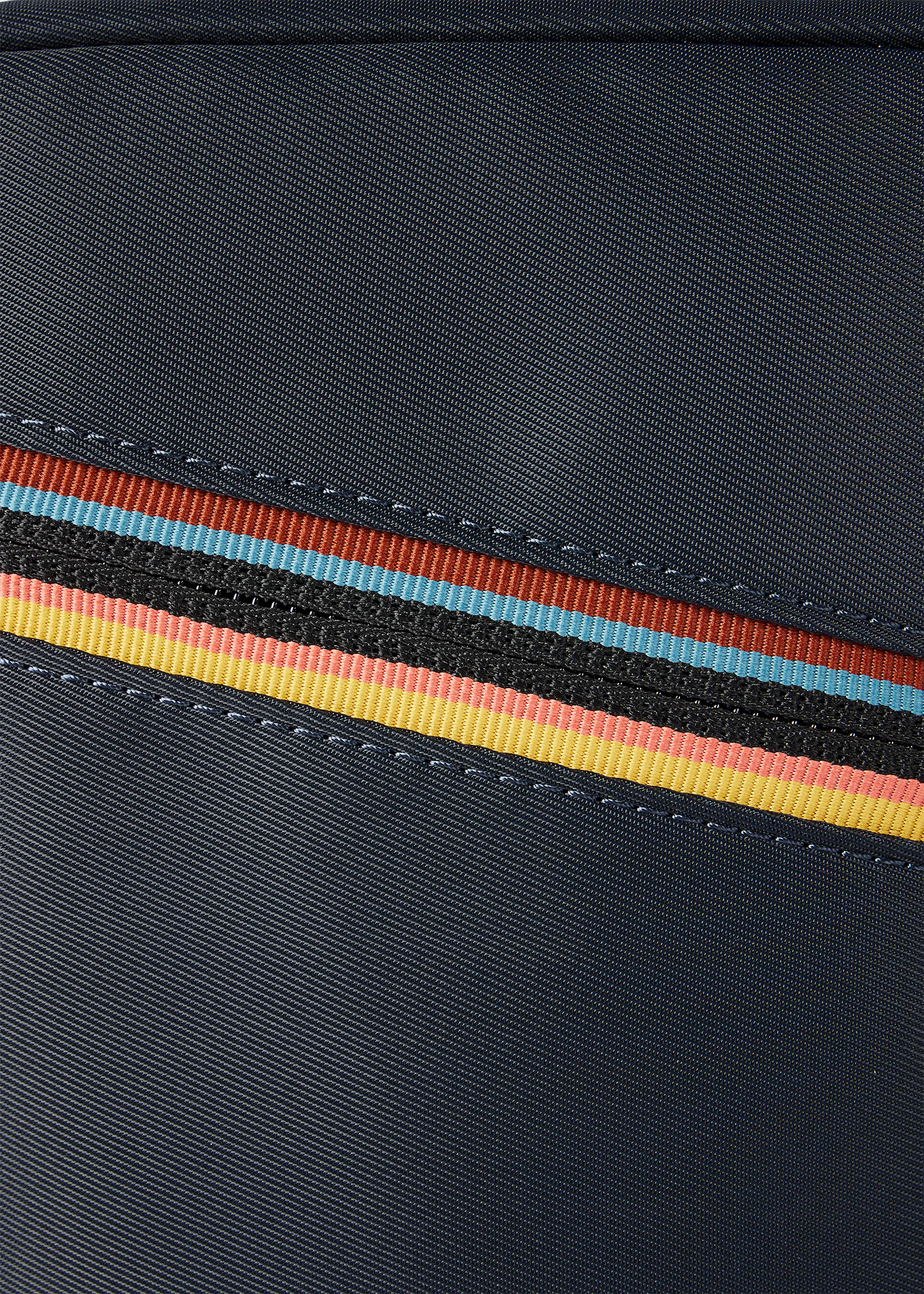 Navy Blue 'Artist Stripe' Large Flight Bag - 7