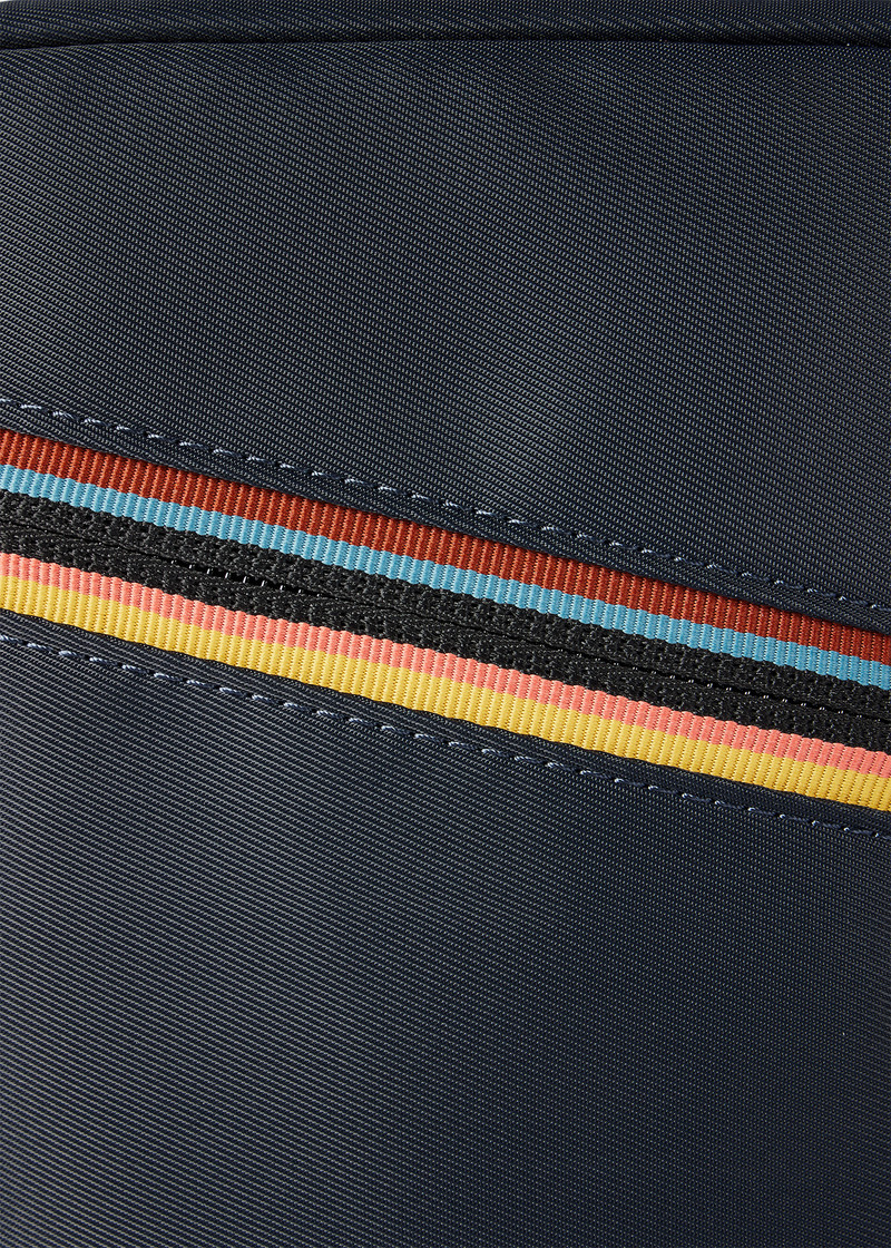 Navy Blue 'Artist Stripe' Large Flight Bag 7