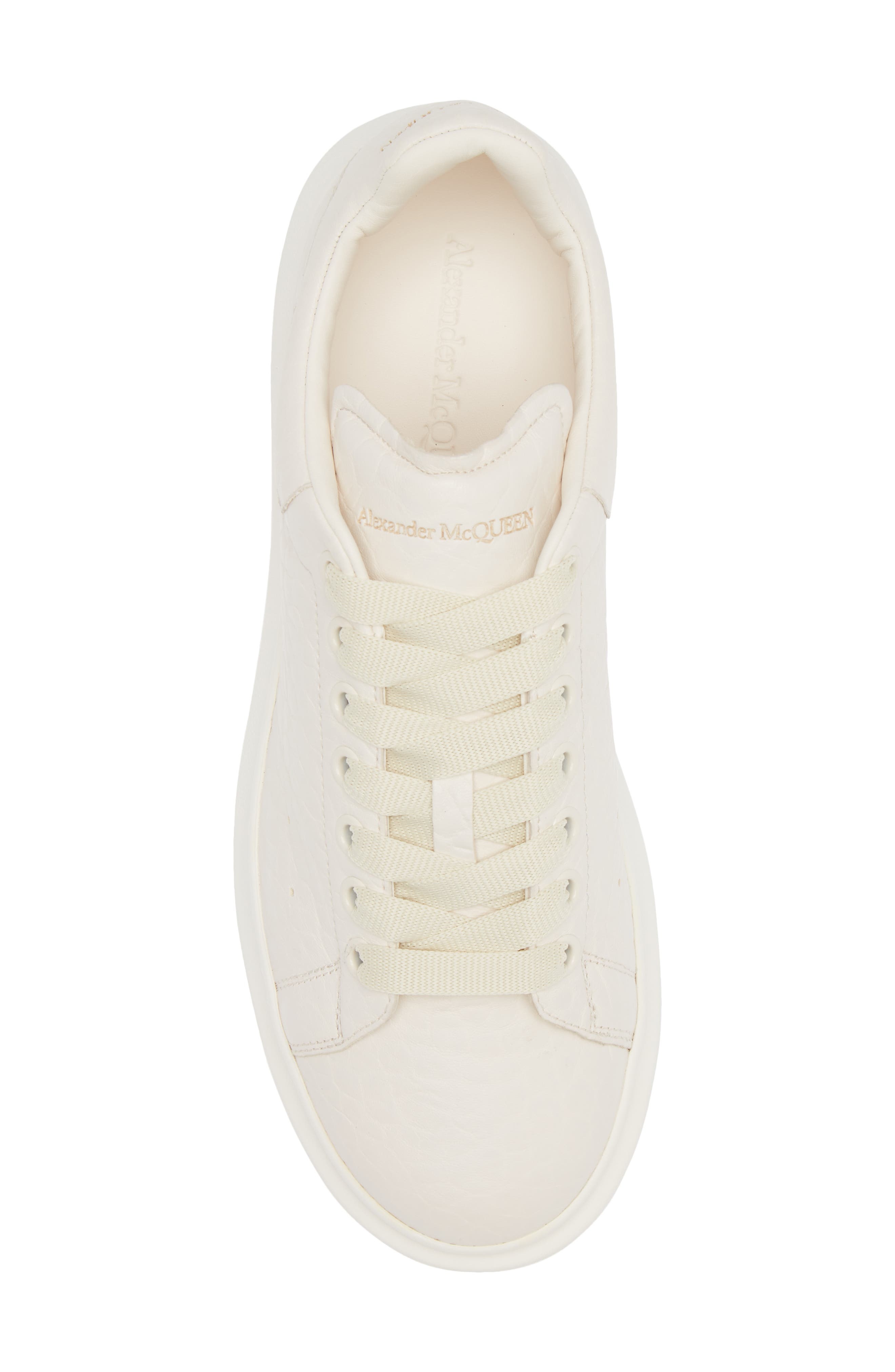 McQueen Grainy Leather Oversize Sneaker in 9100 Off White at Nordstrom - 5