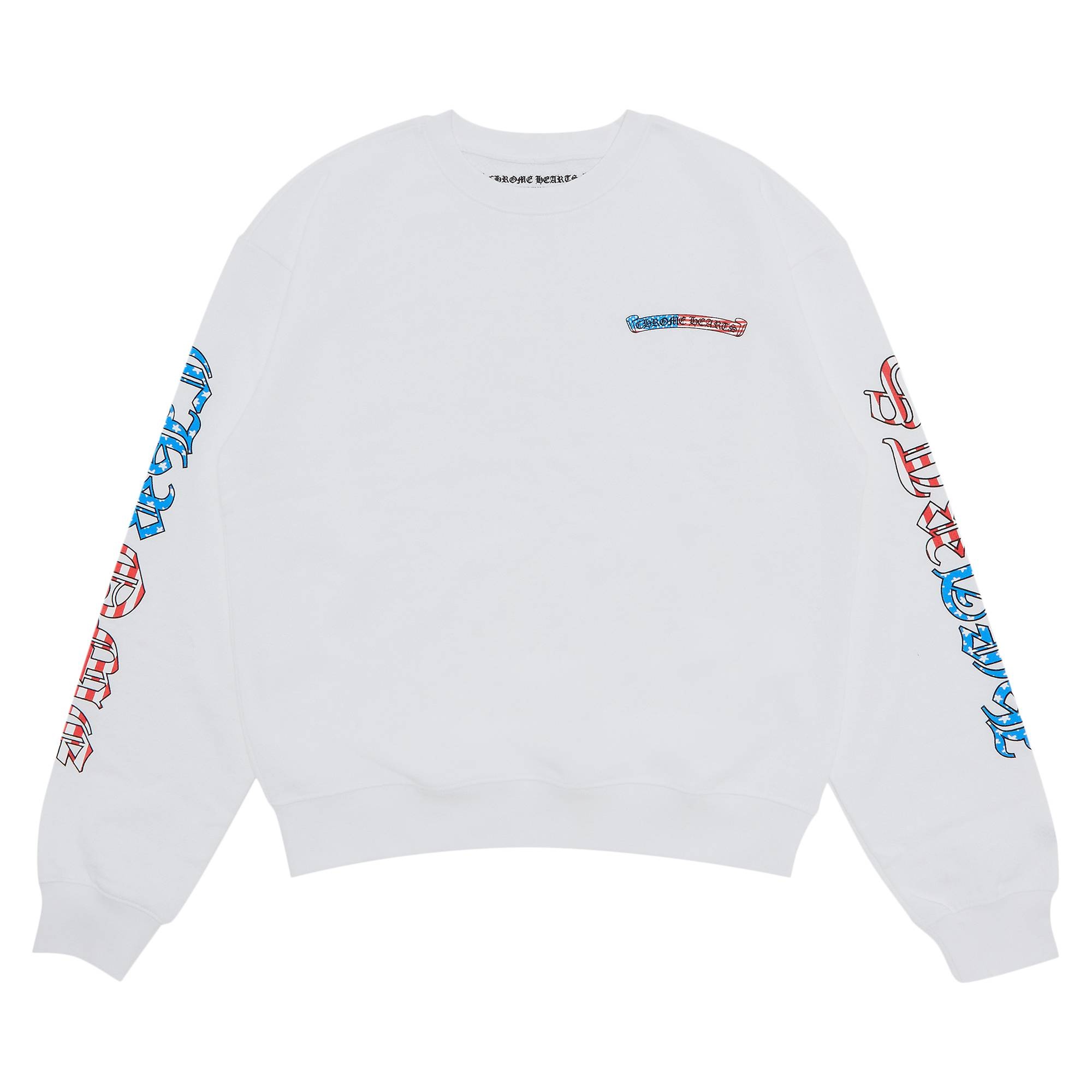 Chrome Hearts Matty Boy America Crewneck Sweatshirt 'White' - 1