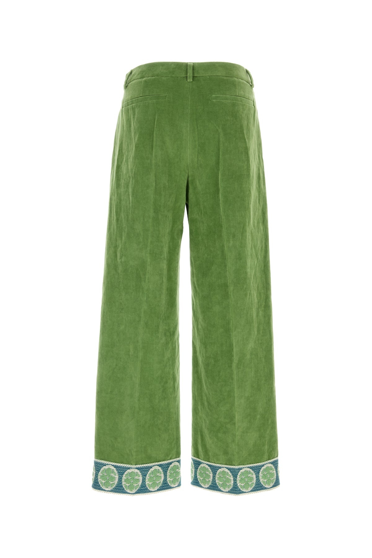 Green velvet pant - 2