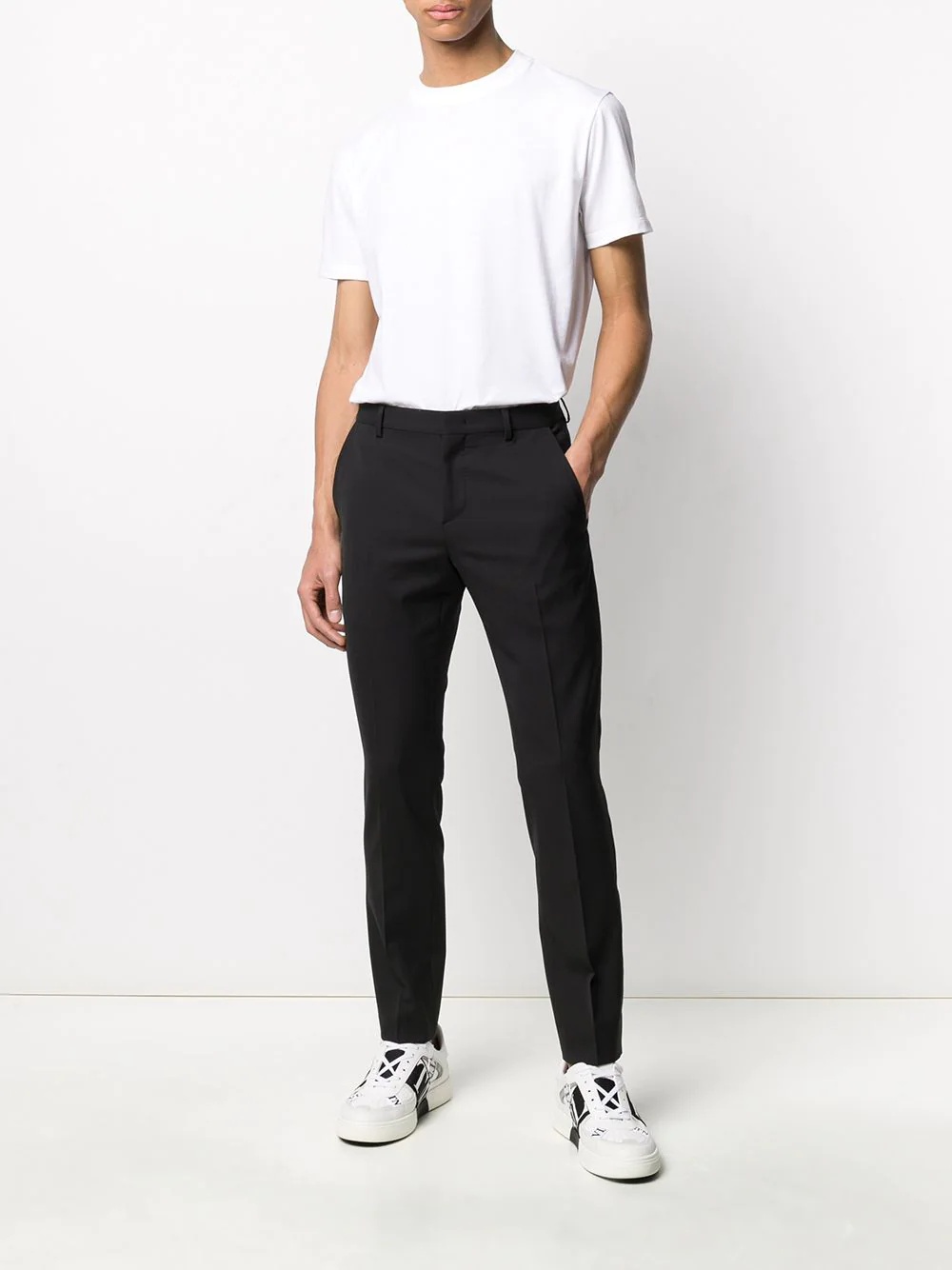 slim-fit tailored trousers - 2