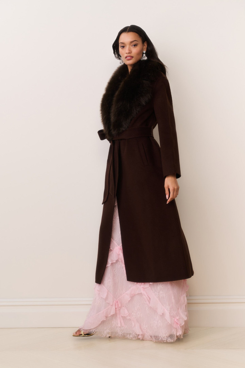 Kenzia Faux Fur Collar Wool Coat 5
