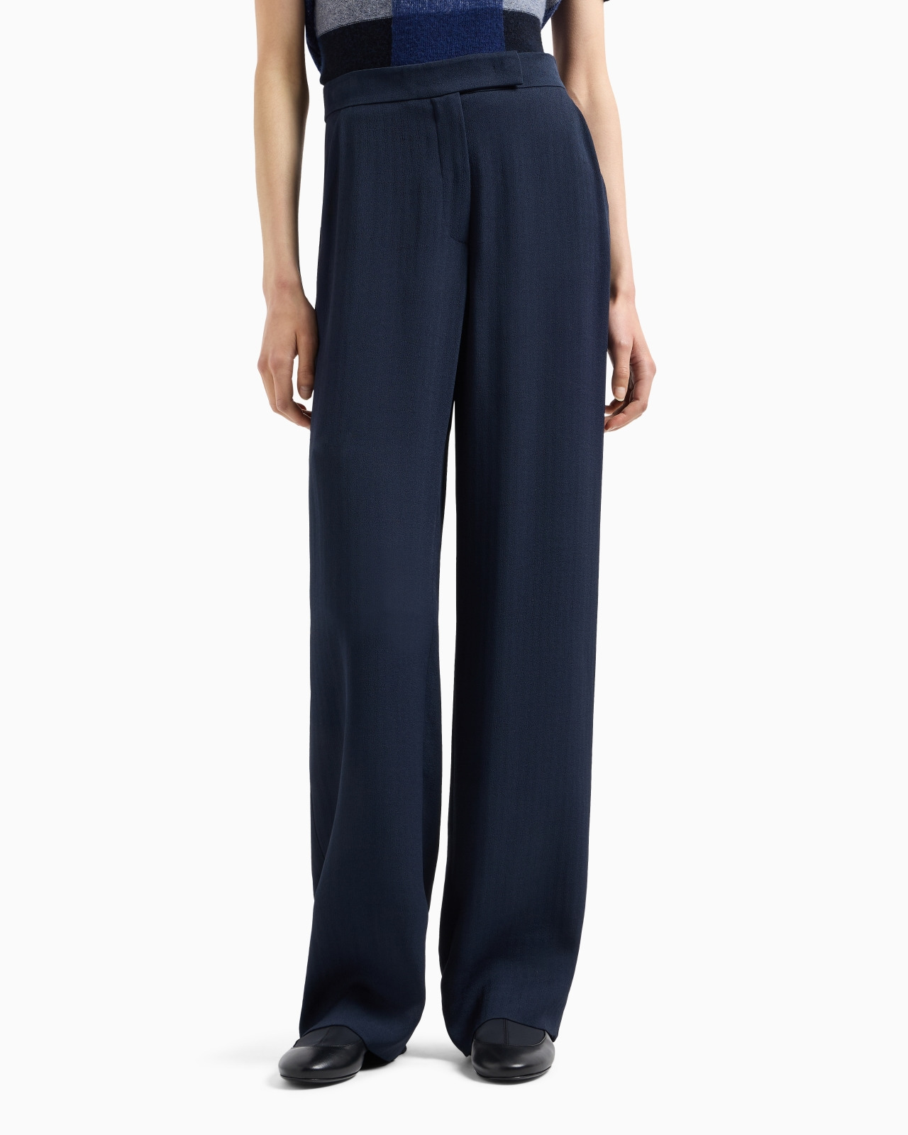 Icon canneté cady palazzo trousers - 2