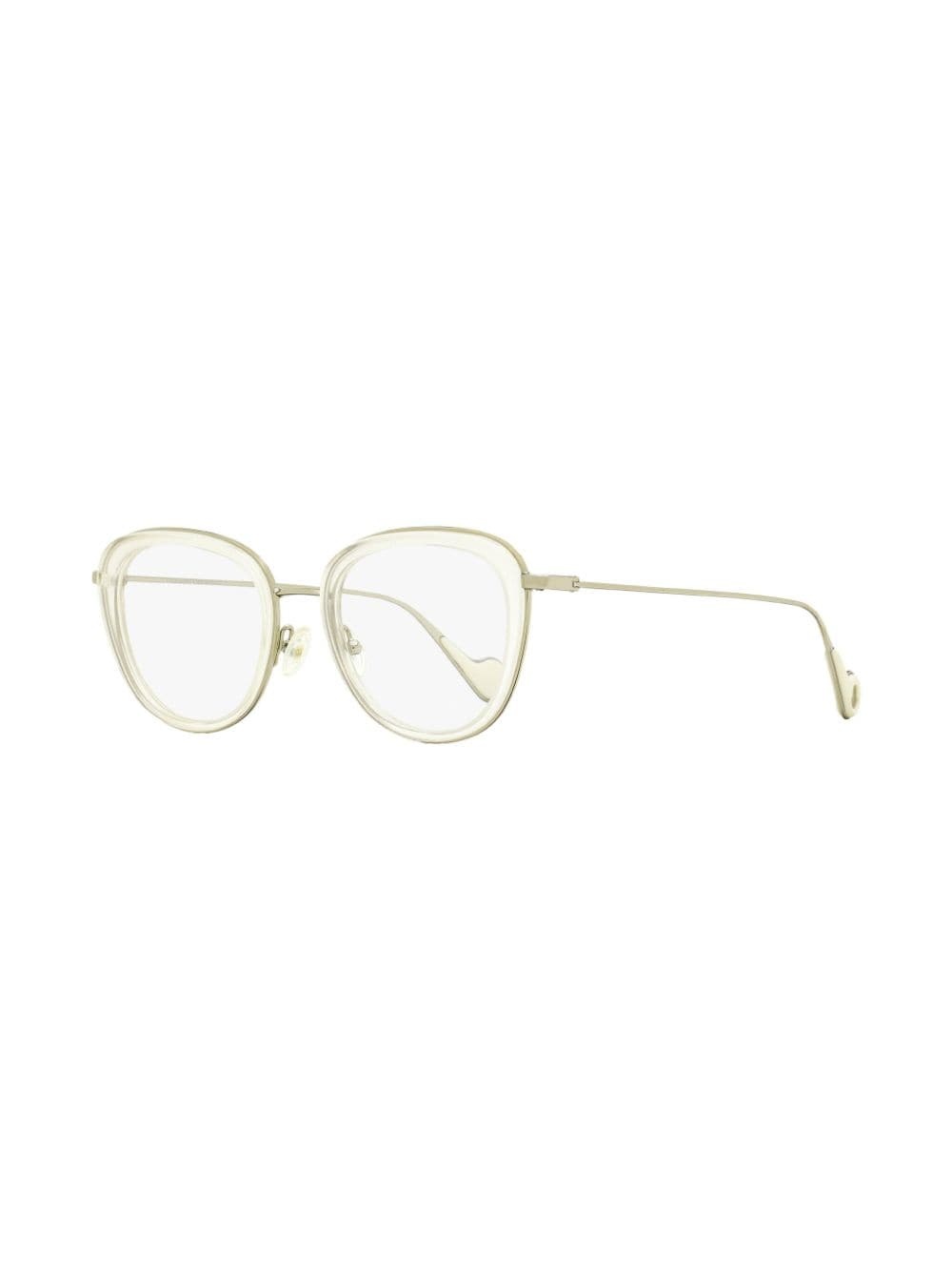 transparent-panel round-frame glasses - 2