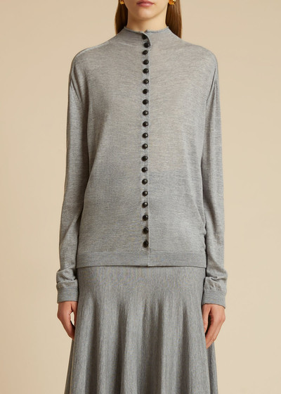 KHAITE The Danika Sweater in Heather Grey outlook