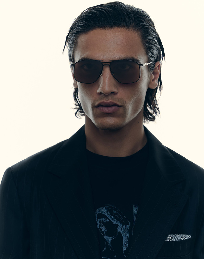 Rectangular titanium sunglasses 4