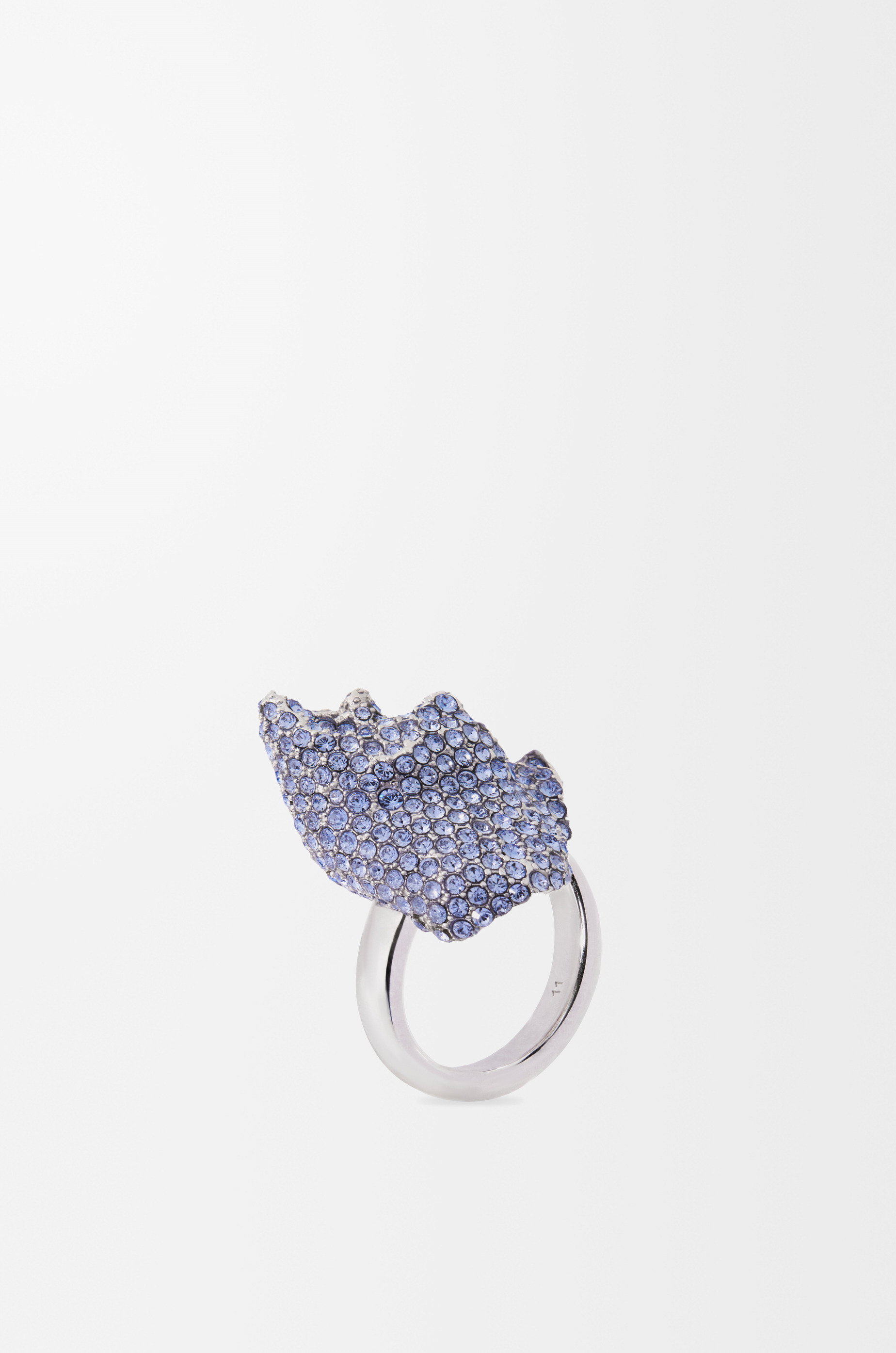 Glitter Fragment ring in sterling silver and crystals - 3