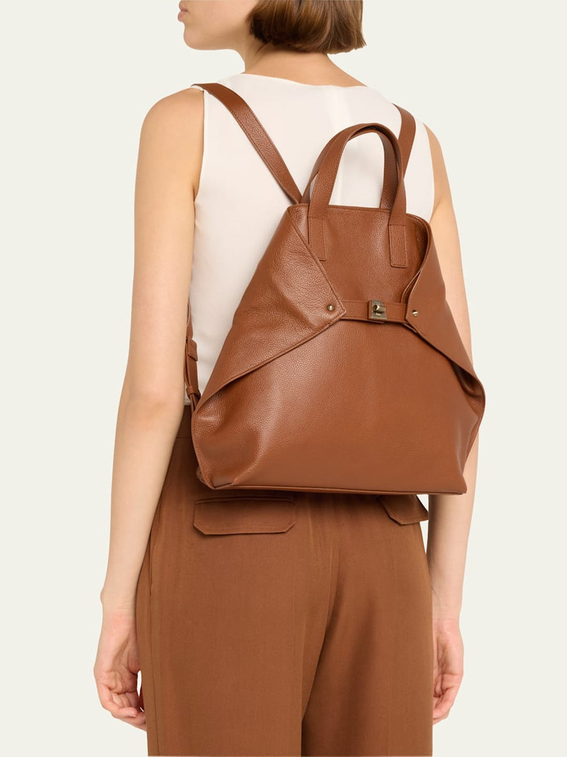 AKRIS Ai Small Leather Backpack outlook