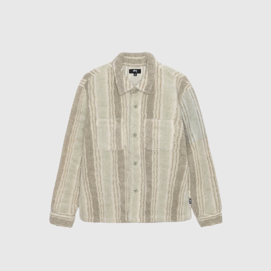 STRIPE SHERPA SHIRT - 1