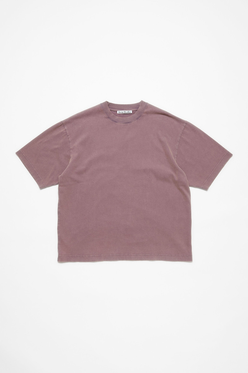 Crew neck t-shirt - Relaxed unisex fit - Plum purple - 1