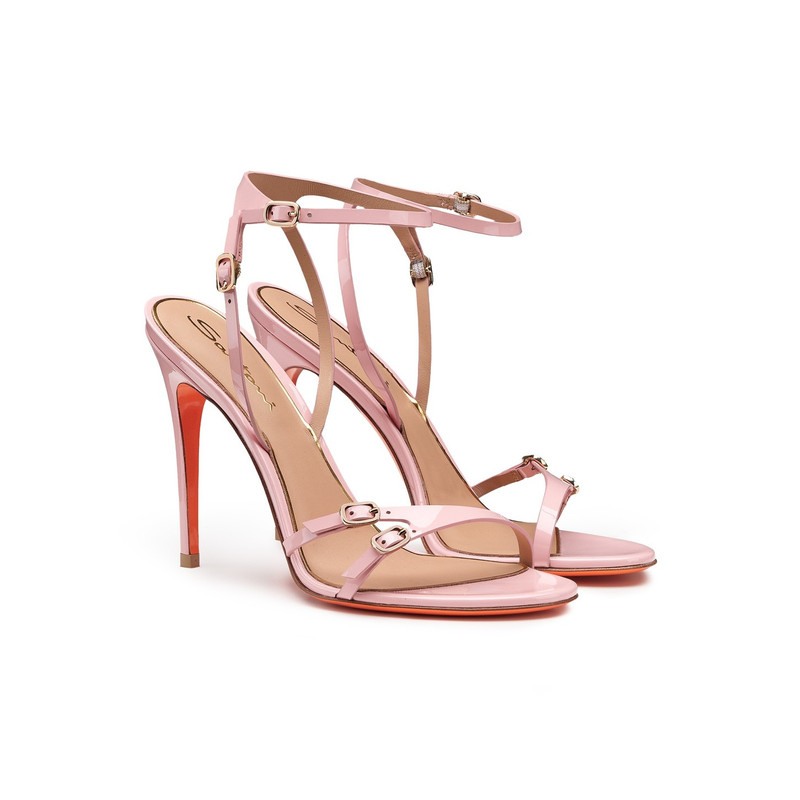 Women's pink patent leather high-heel sandal 3