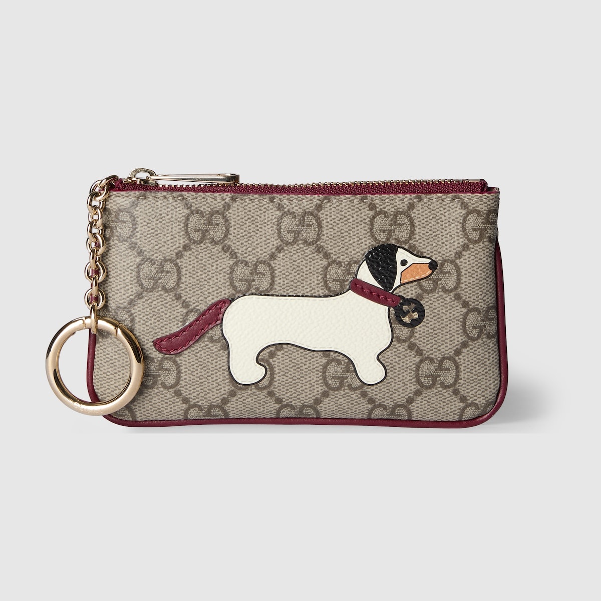 GG key case with dog detail - 1