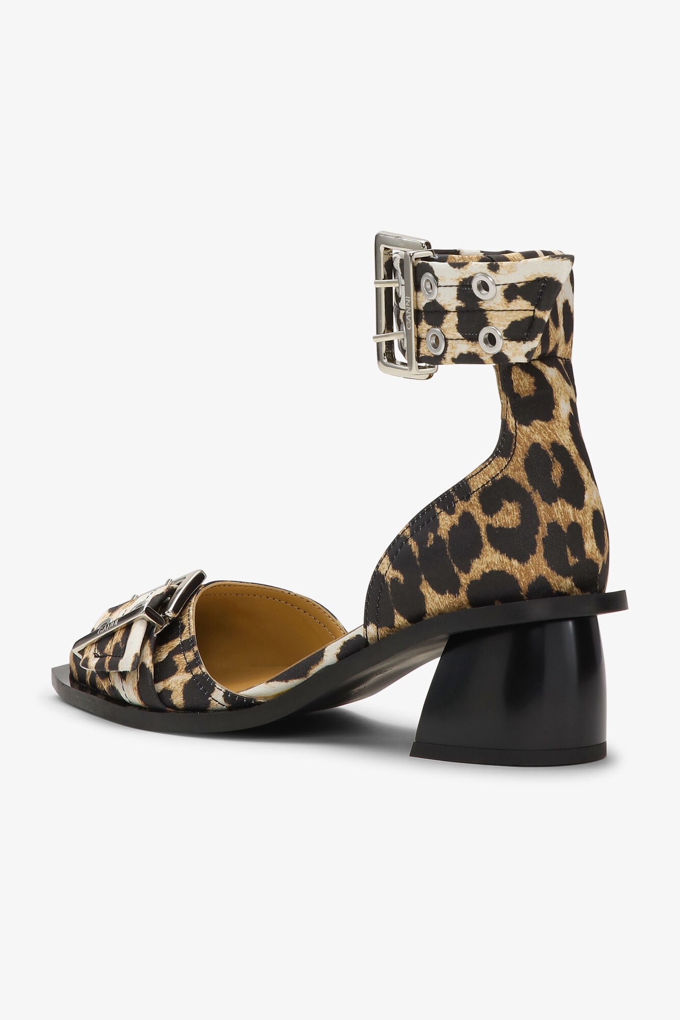 LEOPARD PRINT FEMININE BUCKLE OPEN CUT PUMPS - 3