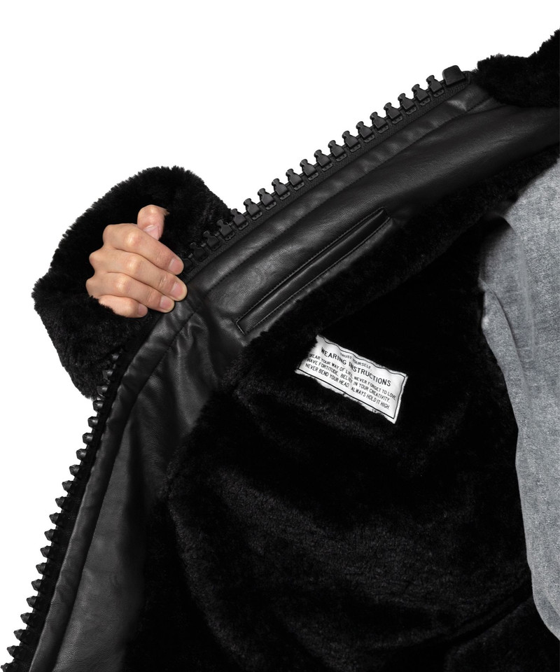 Coated Big Zip Boa Jacket 10