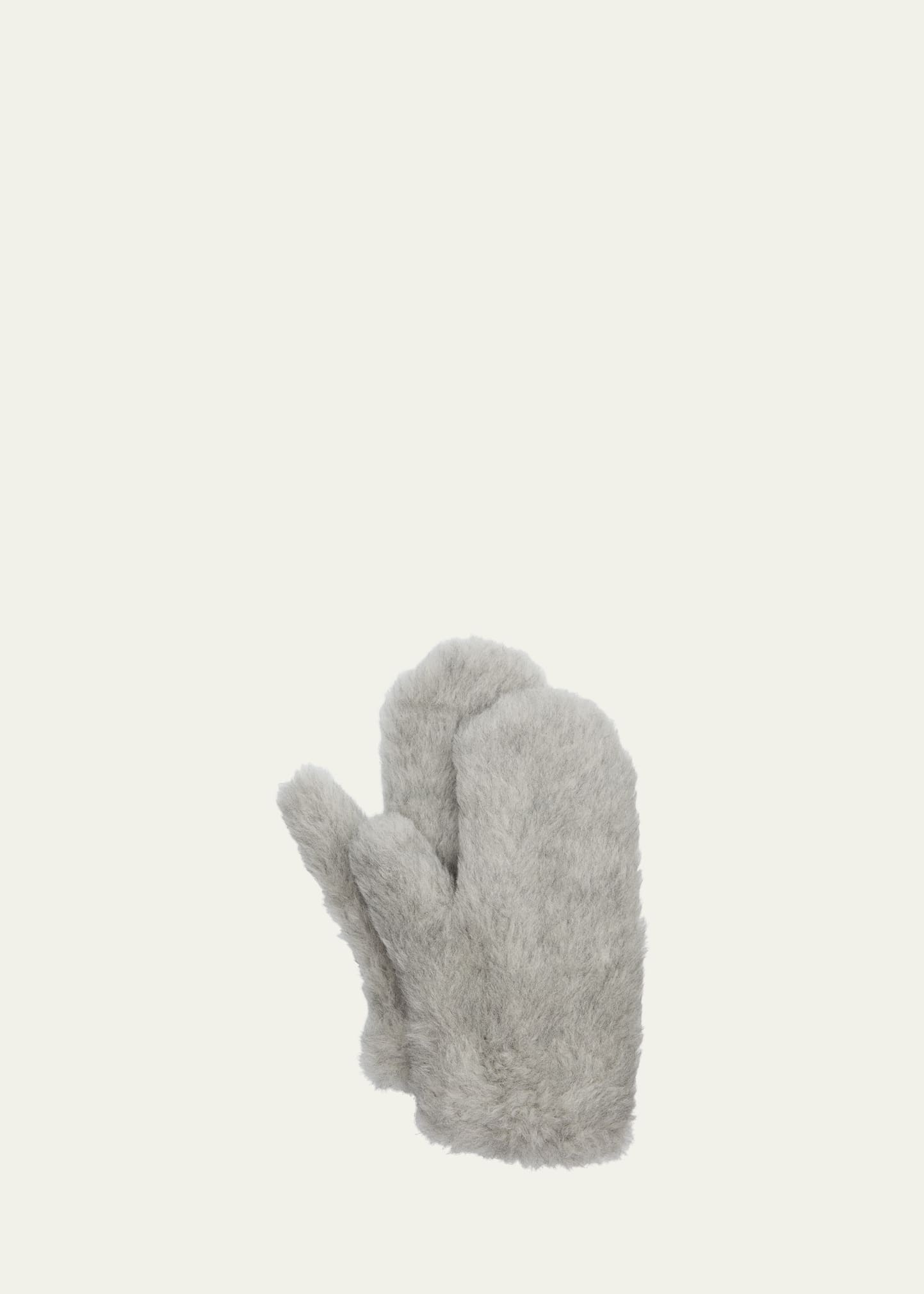 Wool Mittens with Strap - 1