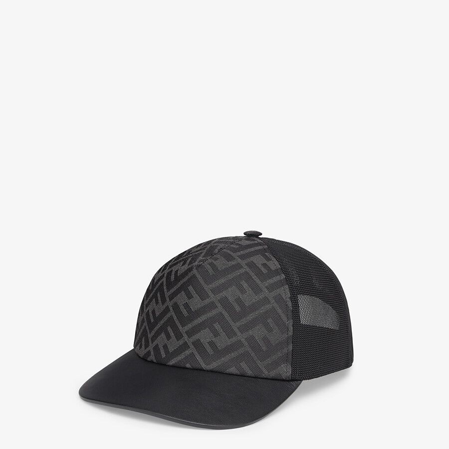 Gray fabric baseball cap - 1