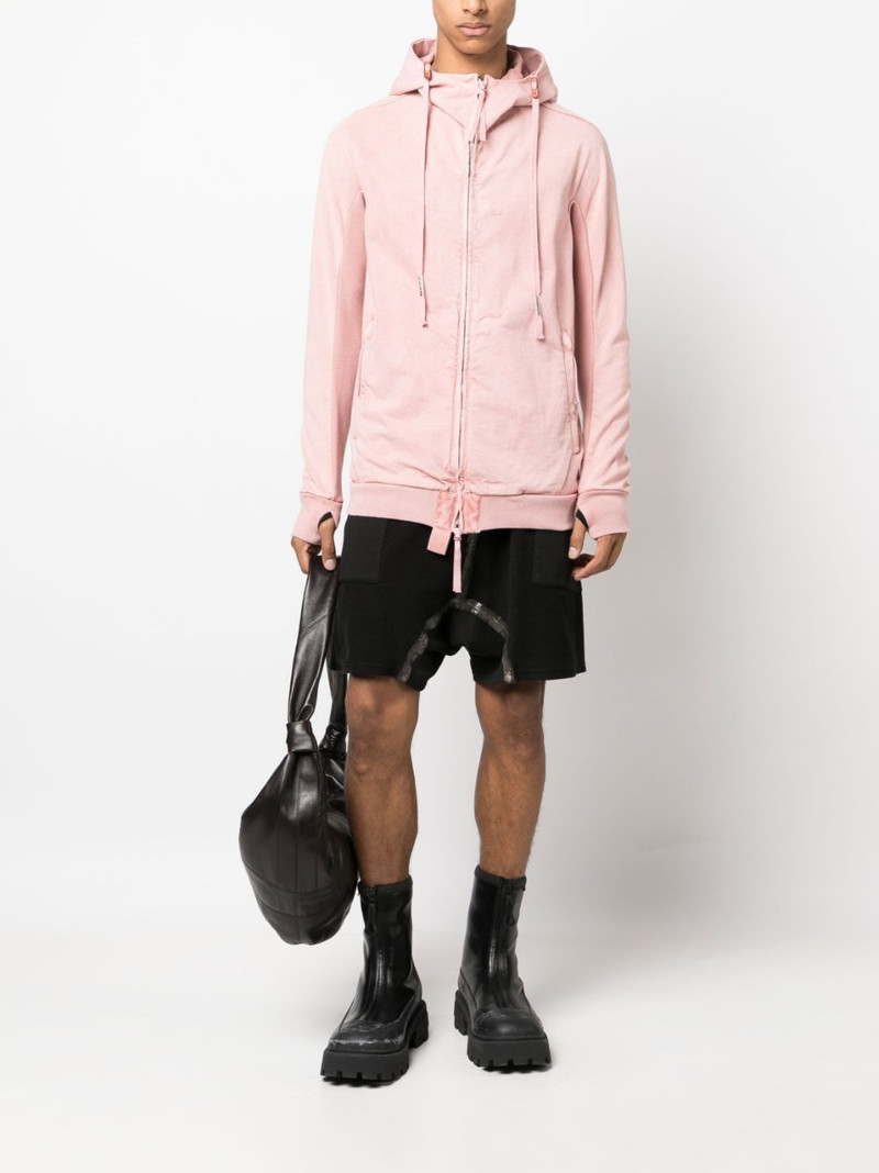 Boris Bidjan Saberi zip-up cotton hooded jacket outlook