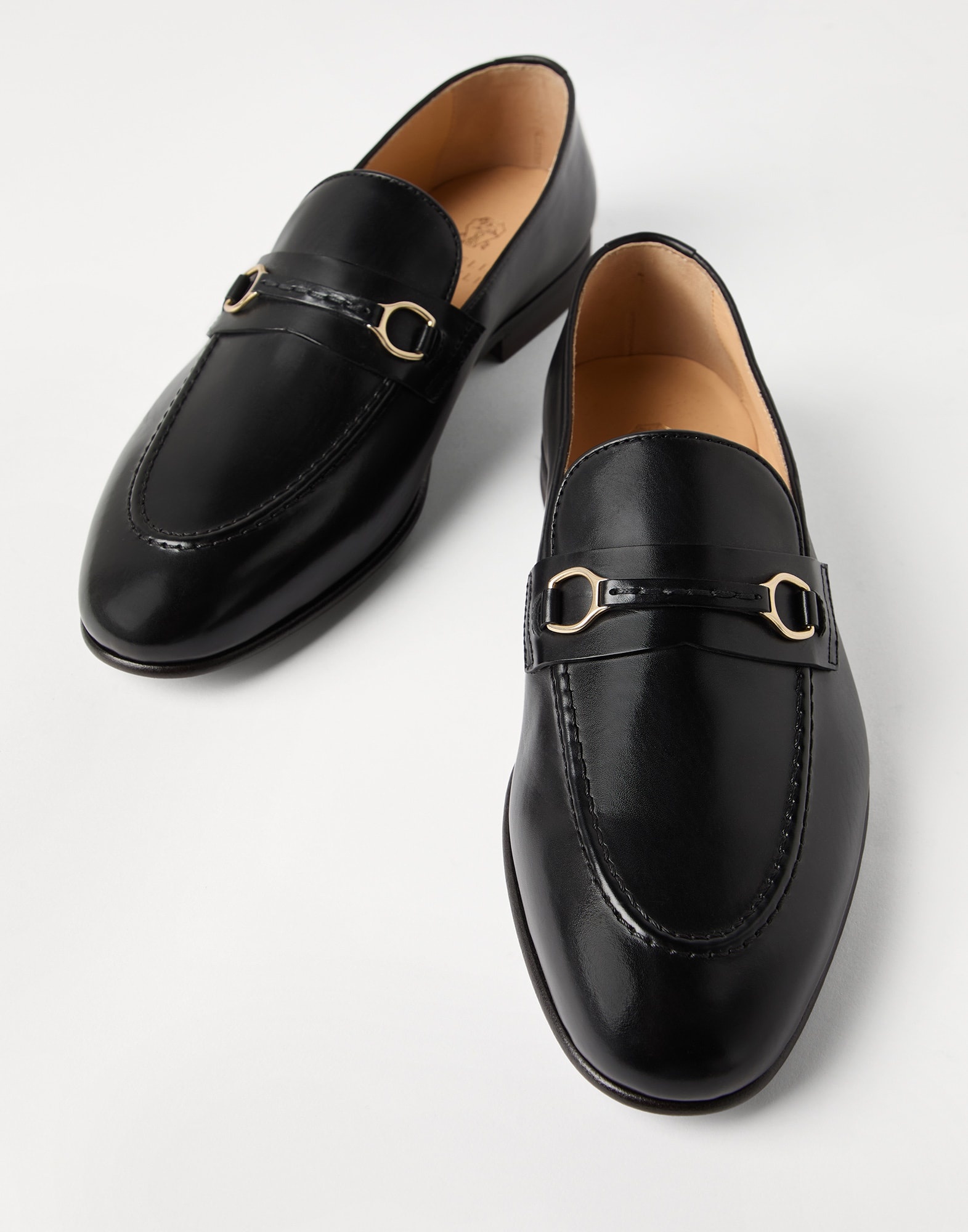 Soft waxed calfskin loafers with bit detail - 3
