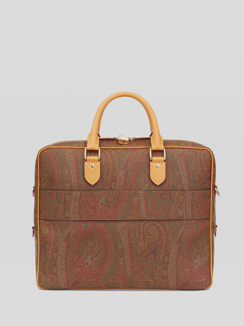 PAISLEY BRIEFCASE WITH CROSSBODY STRAP 4