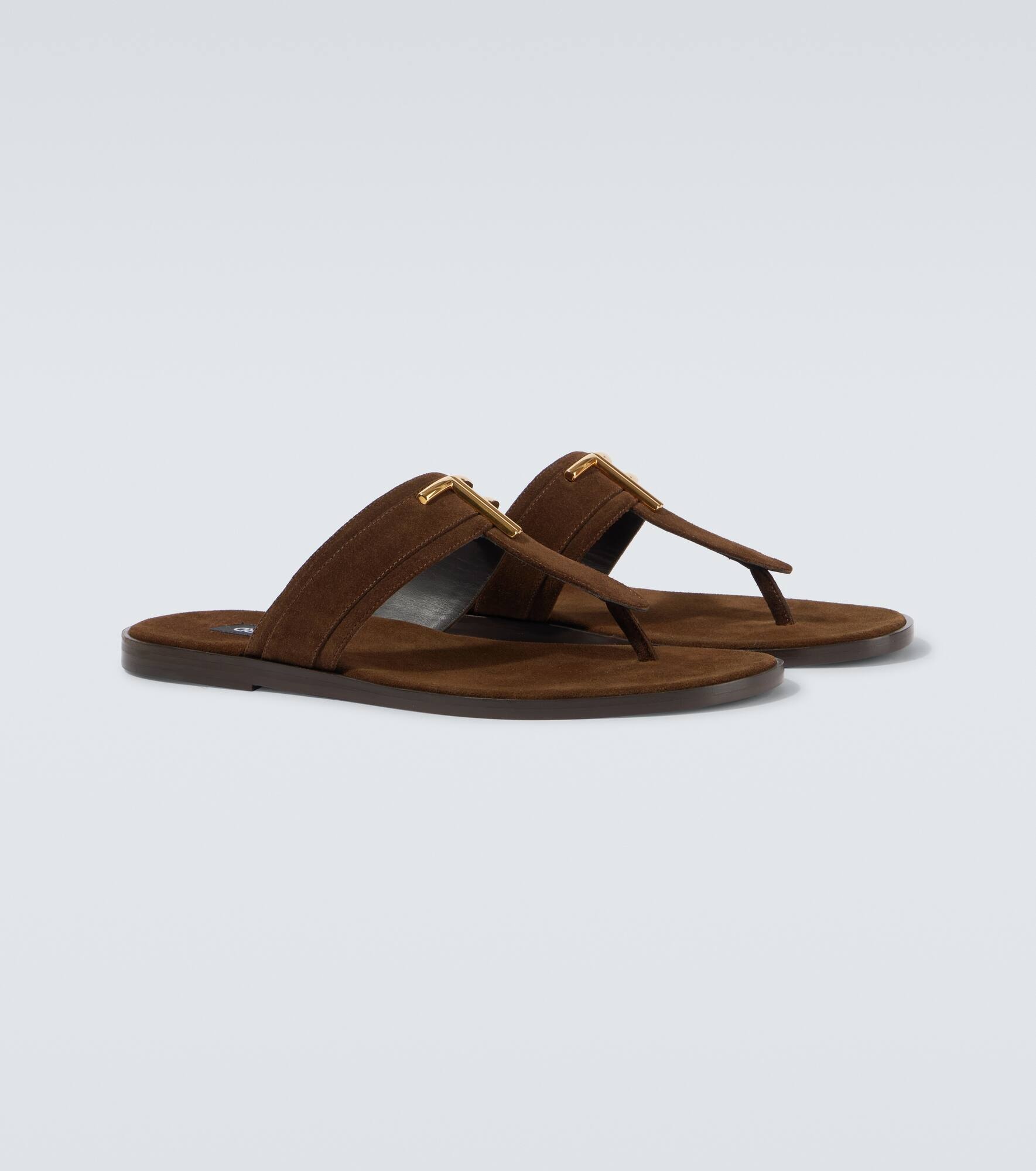 Brighton TF suede thong sandals - 5