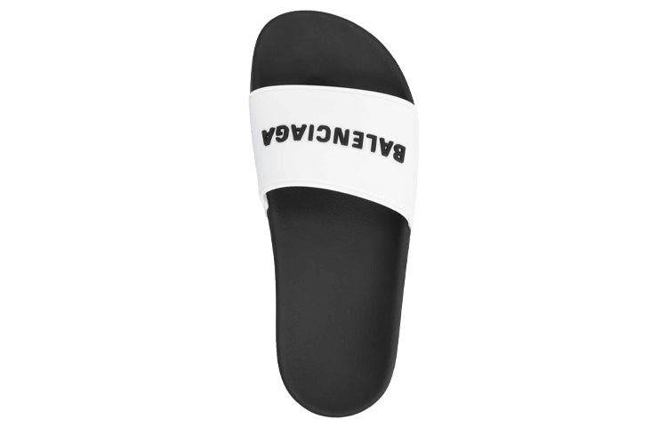 (WMNS) Balenciaga Pool Slides 'White Black' 565547W1S879010 - 4