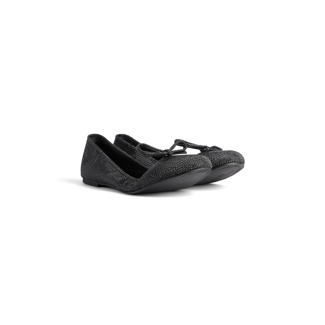Women's Leopold Ballerina With Rhinestones  in Black - 2