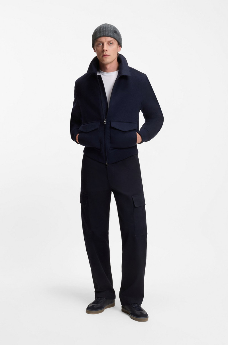 BECKHAM X BOSS BEANIE HAT IN VIRGIN WOOL AND CASHMERE 4