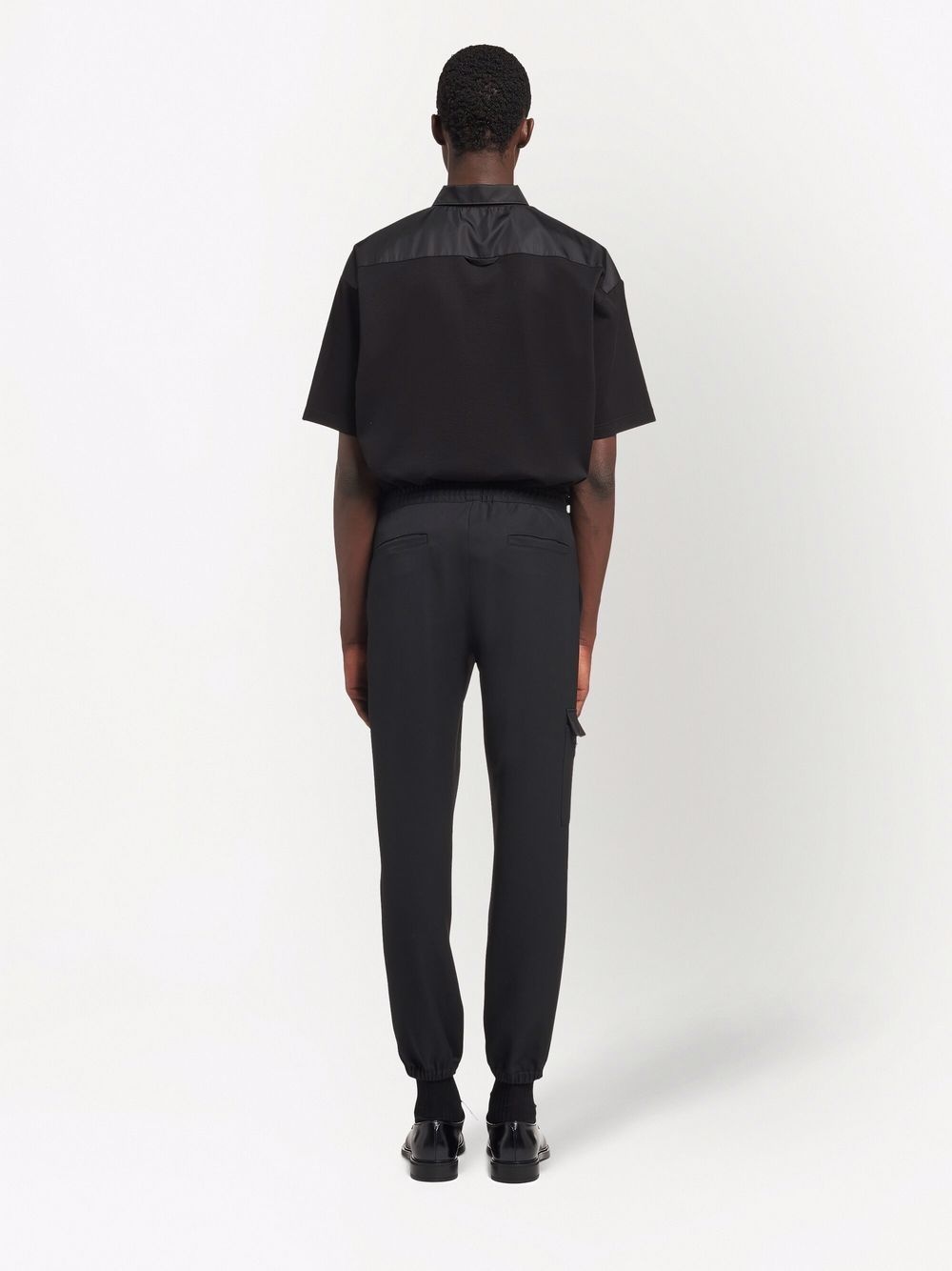 tapered wool track trousers - 4