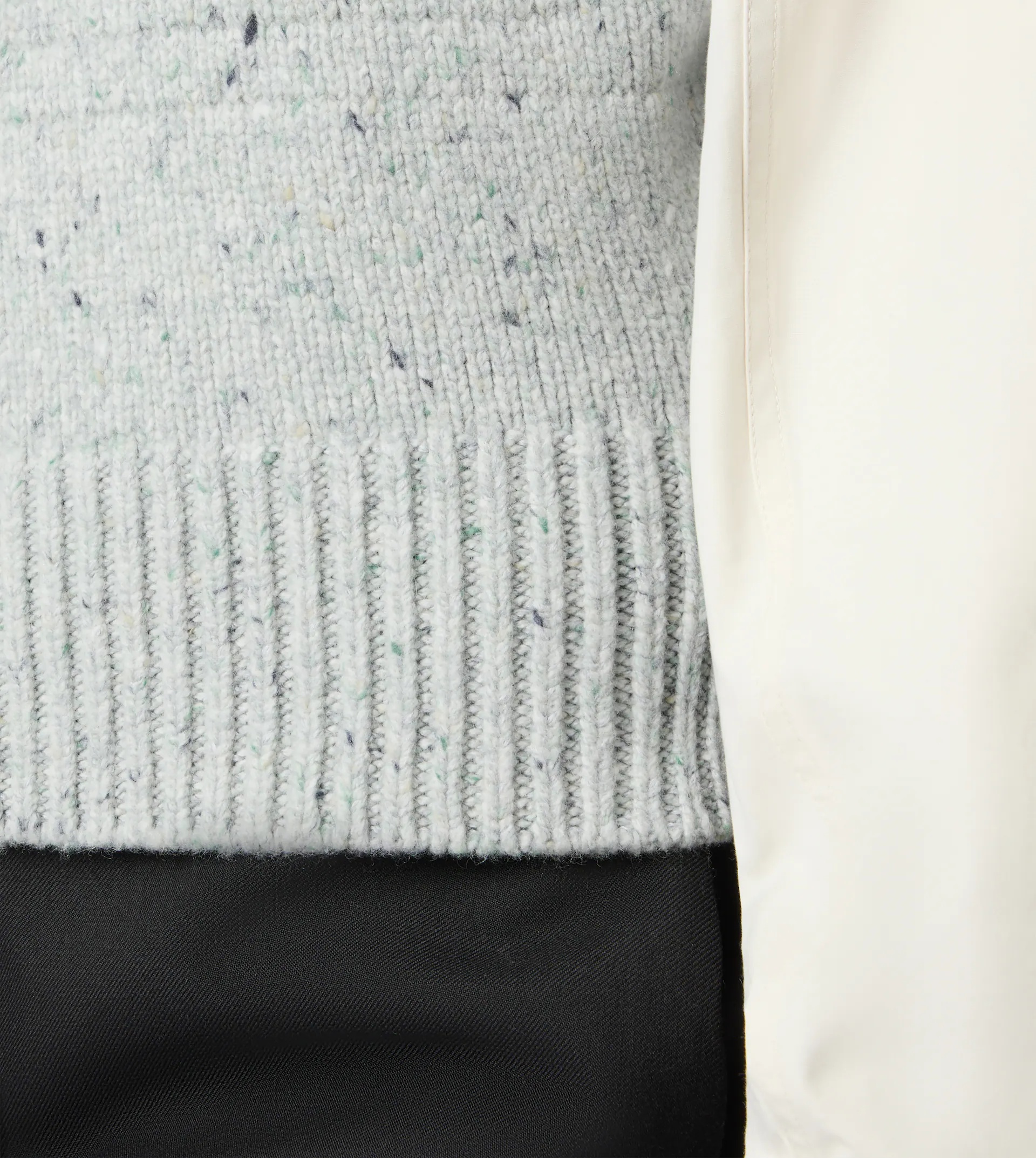 CASHMERE BLEND VEST - SILVER - 5