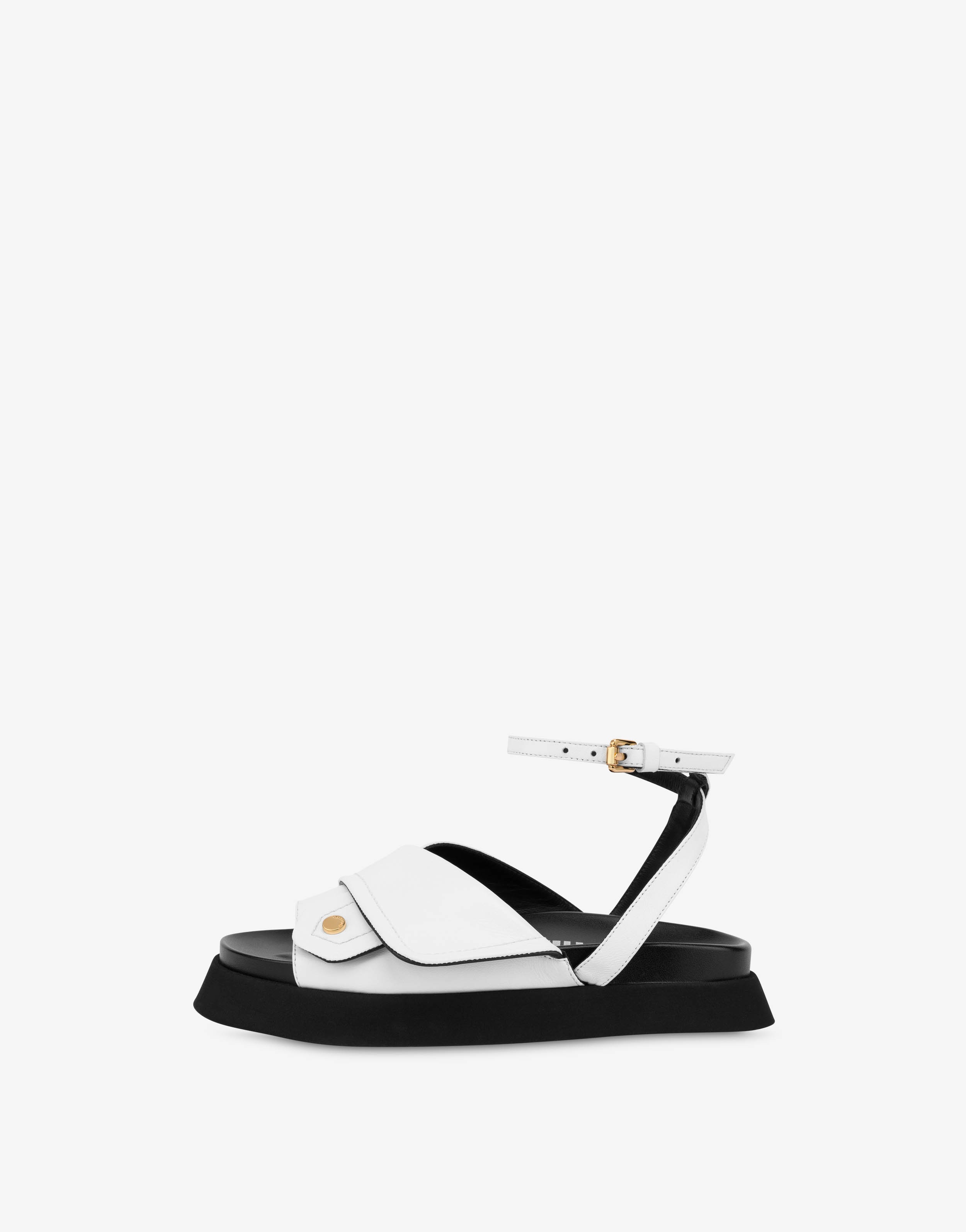 NAPPA LEATHER BIKER LOW SANDALS - 2