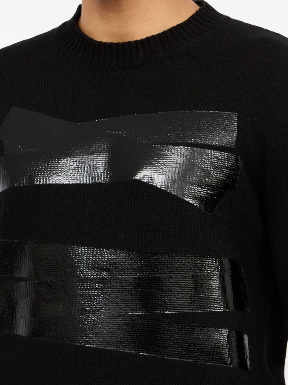 metallic stripe knitted sweater - 7