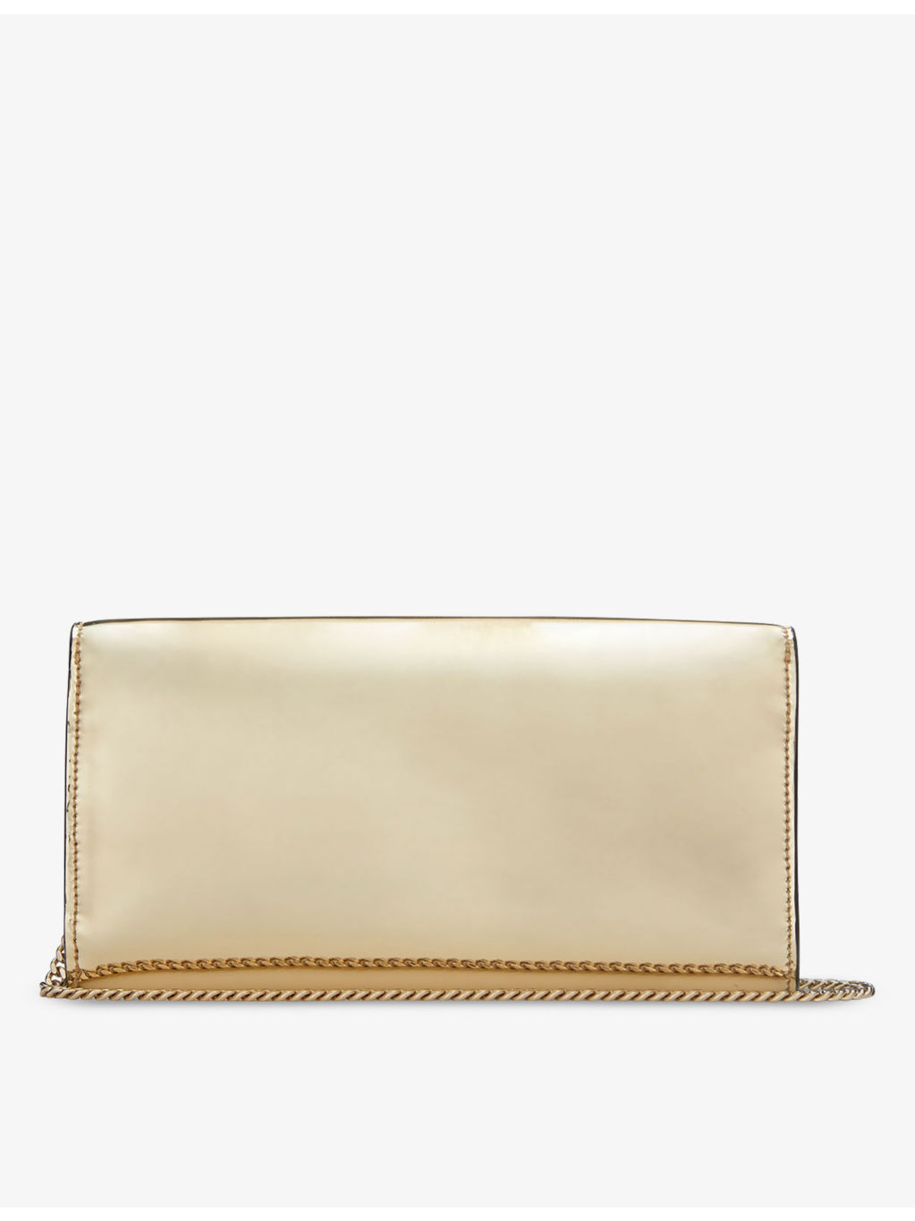 Emmie mirrored-fabric clutch - 3