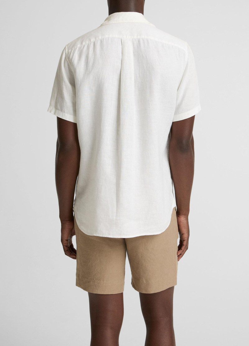 Vince Linen Short-Sleeve Button-Front Shirt outlook