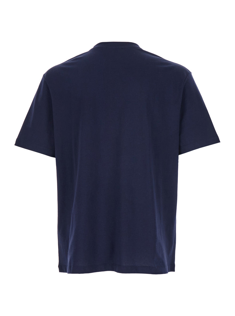 Balmain Men Blue Crewneck T-Shirt With Logo Lettering Print On The Front In Cotton Man - 2