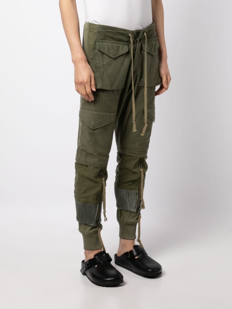 drawstring-waist tapered trousers - 3