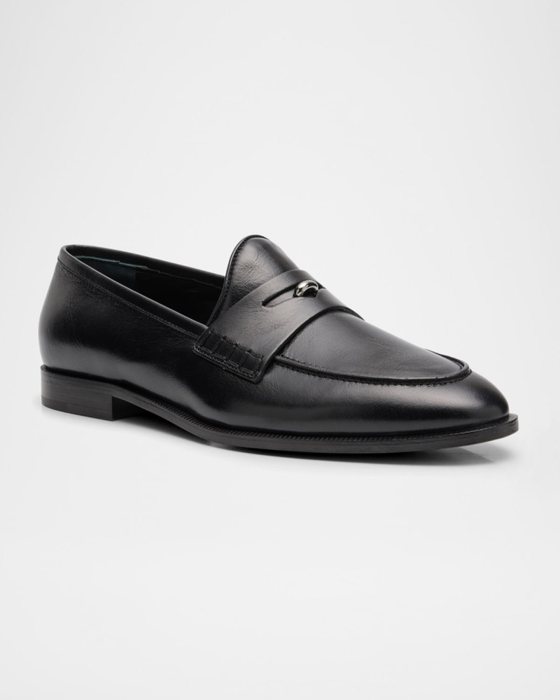 Giuseppe Zanotti Men's Archiel Leather Penny Loafers outlook