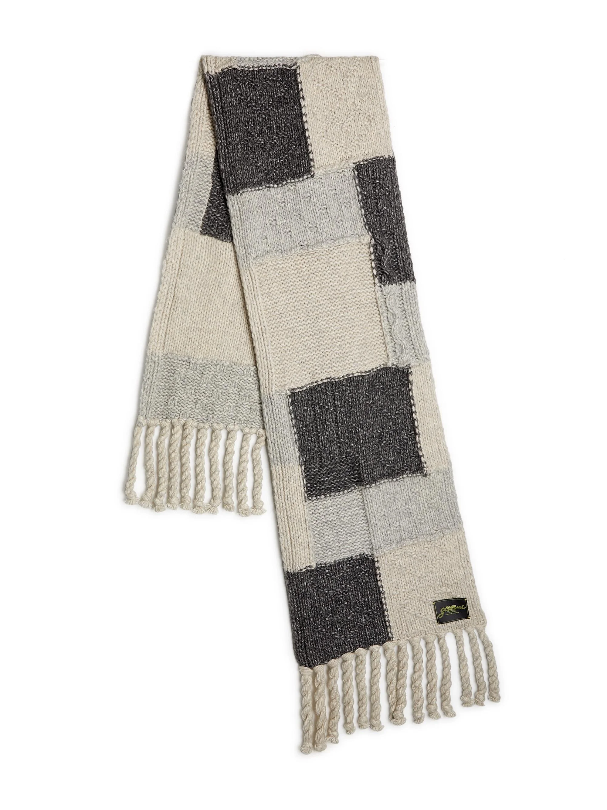 Women's Colorblocked Wool-Cotton Scarf - Multicolour - 1