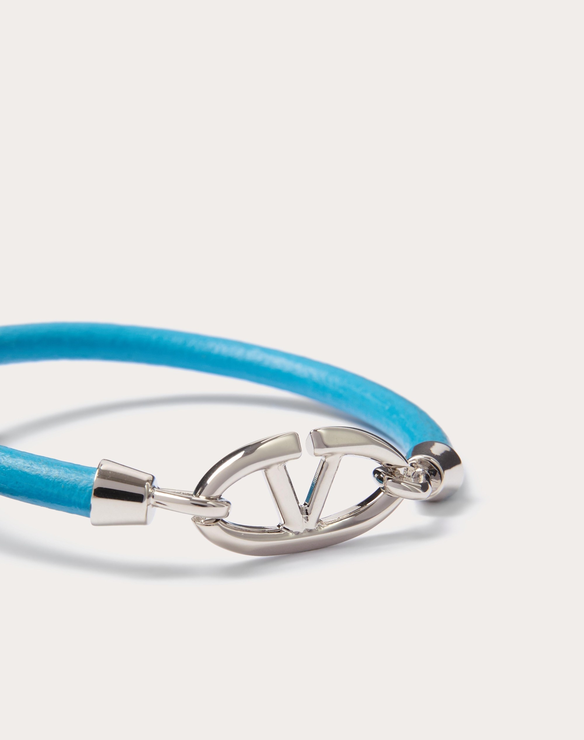 VALENTINO GARAVANI VLOGO THE BOLD EDITION BRACELET IN LEATHER AND METAL - 2