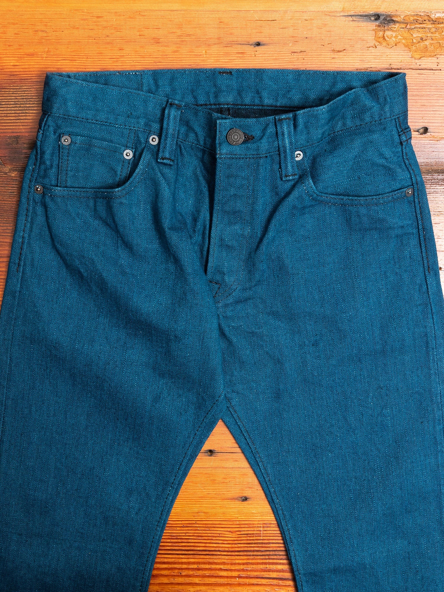 PBO-002-013 "Asagi" 16.5oz Rinsed Selvedge Denim - Slim Tapered Fit - 6