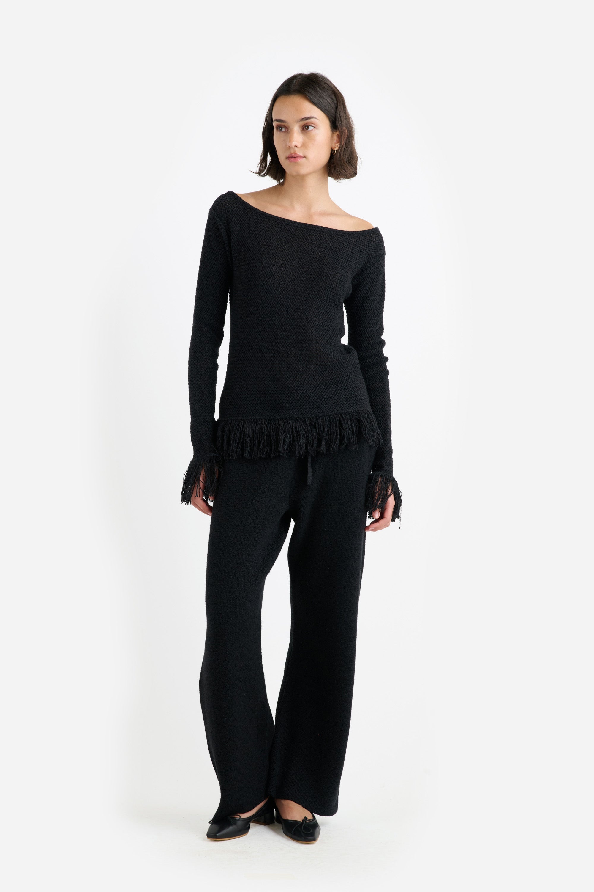 NORA LITE WOMEN'S FRINGE TOP L/S - 2