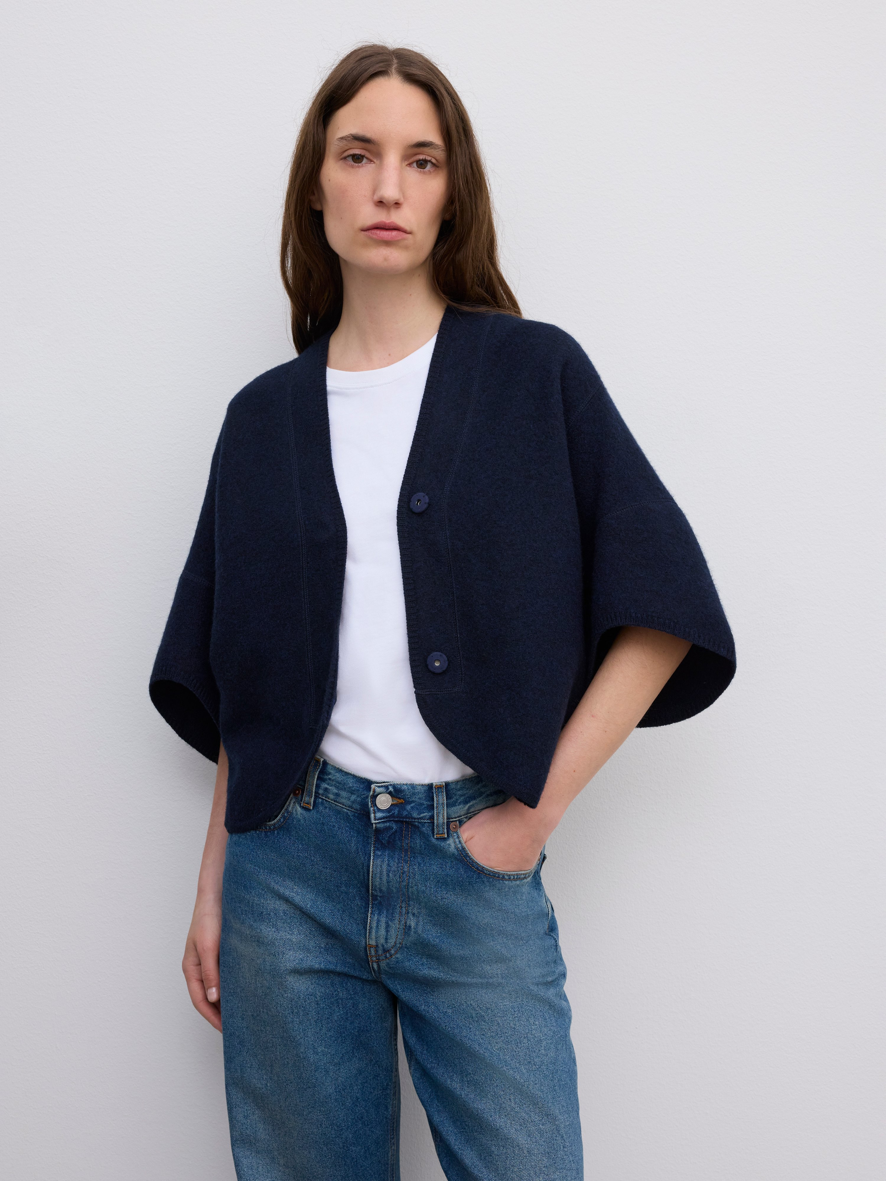 Short wool cardigan - 3