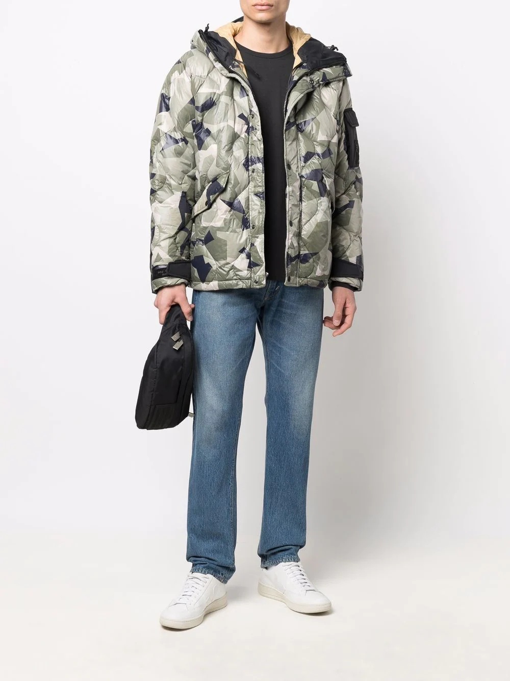 camouflage-print down jacket - 2