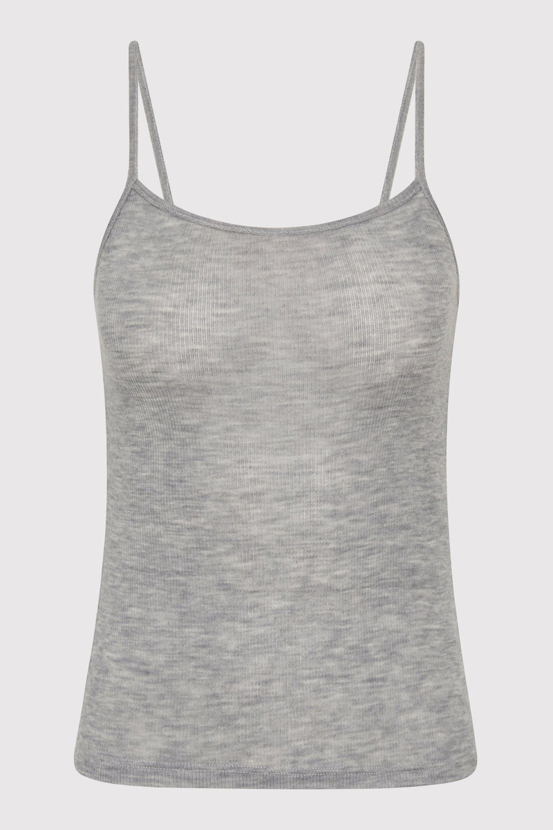 Baby Wool Cami - Grey Marle 1