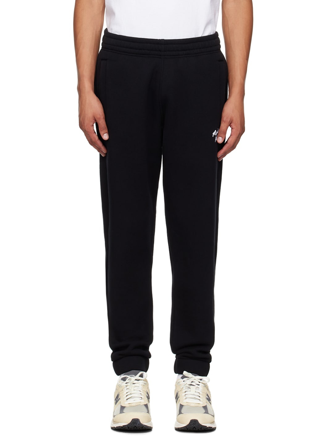 Black Handwriting Comfort Sweatpants - 1