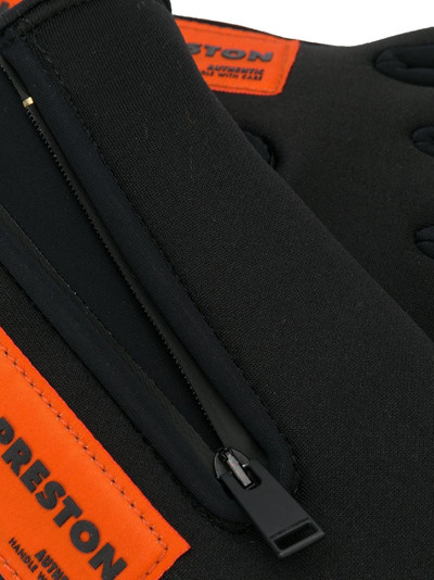 Heron Preston logo patch zipped gloves outlook